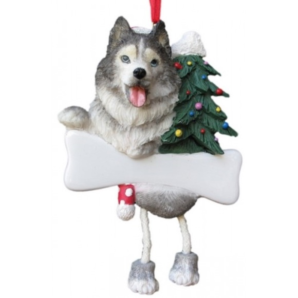 Husky , Dangling Legs Ornament - Picture 1 of 1